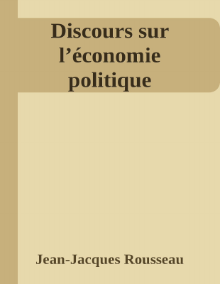 Couverture de Rousseau - Discours sur l'économie politique
